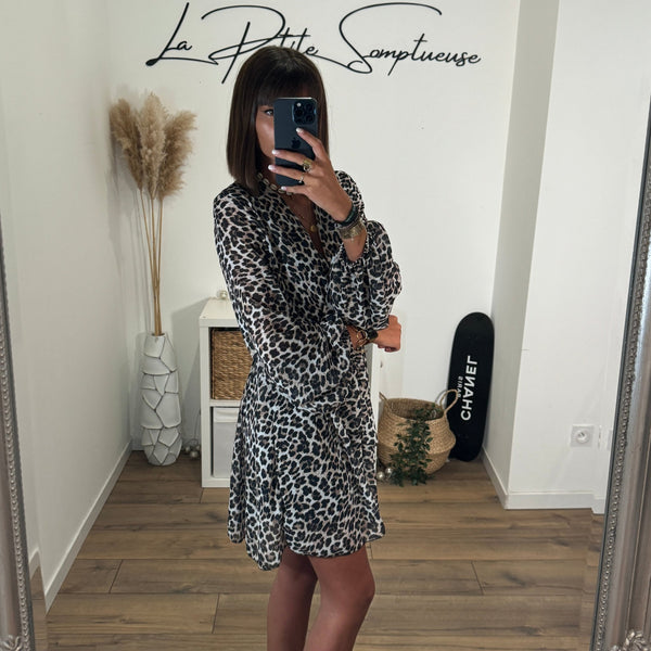 ROBE LEOPARD ARIANA - La Petite Somptueuse