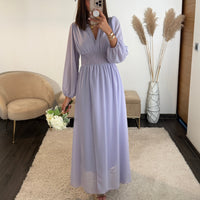 ROBE LILAS FLUIDE MARTA - La Petite Somptueuse