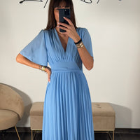 ROBE LONGUE BABY BLUE KARENE - La Petite Somptueuse