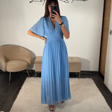 ROBE LONGUE BABY BLUE KARENE - La Petite Somptueuse