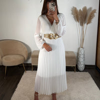 ROBE LONGUE BLANCHE ELODIE - La Petite Somptueuse