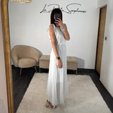 ROBE LONGUE BLANCHE GABRIELLE - La Petite Somptueuse