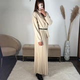 ROBE LONGUE BLAZER BEIGE SHERA - La Petite Somptueuse