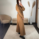 ROBE LONGUE BLAZER CAMEL SHERA - La Petite Somptueuse