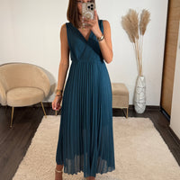ROBE LONGUE BLEU AMBRE - La Petite Somptueuse