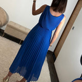 ROBE LONGUE BLEU ELECTRIQUE AMBRE - La Petite Somptueuse