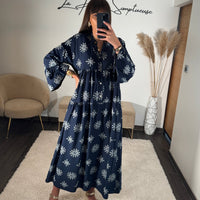 ROBE LONGUE BLEU SUNNY - La Petite Somptueuse