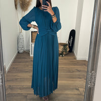 ROBE LONGUE BLEUE EMMA - La Petite Somptueuse