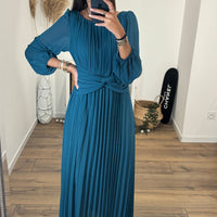 ROBE LONGUE BLEUE EMMA - La Petite Somptueuse