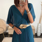 ROBE LONGUE BLEUE JULIA - La Petite Somptueuse