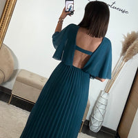 ROBE LONGUE BLEUE JULIA - La Petite Somptueuse