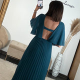 ROBE LONGUE BLEUE JULIA - La Petite Somptueuse
