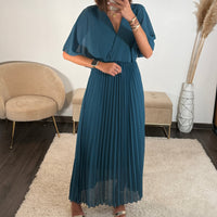 ROBE LONGUE BLEUE JULIA - La Petite Somptueuse