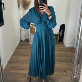 ROBE LONGUE BLEUE KARENA - La Petite Somptueuse