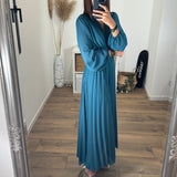 ROBE LONGUE BLEUE KARENA - La Petite Somptueuse