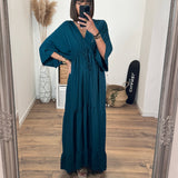 ROBE LONGUE BLEUE SONIA - La Petite Somptueuse