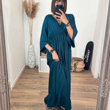 ROBE LONGUE BLEUE SONIA - La Petite Somptueuse