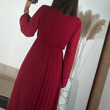 ROBE LONGUE BORDEAUX ELODIE - La Petite Somptueuse