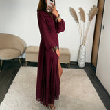 ROBE LONGUE BORDEAUX MAUDE - La Petite Somptueuse