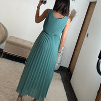 ROBE LONGUE CELADON AMBRE - La Petite Somptueuse