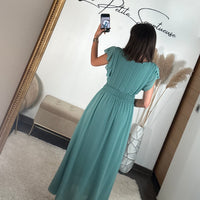 ROBE LONGUE CELADON CHARLIE - La Petite Somptueuse