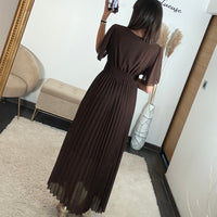 ROBE LONGUE CHOCO KARENE - La Petite Somptueuse