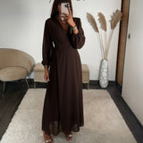ROBE LONGUE CHOCO MAUD - La Petite Somptueuse