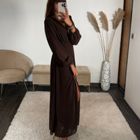 ROBE LONGUE CHOCO MAUD - La Petite Somptueuse