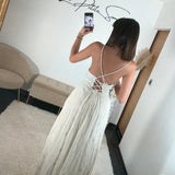 ROBE LONGUE ECRUE NOURA - La Petite Somptueuse