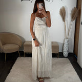 ROBE LONGUE ECRUE NOURA - La Petite Somptueuse