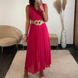 ROBE LONGUE FUCHSIA AMBRE - La Petite Somptueuse
