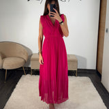 ROBE LONGUE FUCHSIA GABRIELLE - La Petite Somptueuse