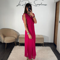 ROBE LONGUE FUCHSIA GABRIELLE - La Petite Somptueuse