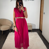 ROBE LONGUE FUCHSIA GABRIELLE - La Petite Somptueuse