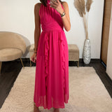 ROBE LONGUE FUCHSIA JEANNE - La Petite Somptueuse