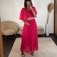 ROBE LONGUE FUCHSIA JULIA - La Petite Somptueuse