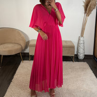 ROBE LONGUE FUCHSIA JULIA - La Petite Somptueuse