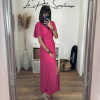 ROBE LONGUE FUCHSIA MARLA - La Petite Somptueuse