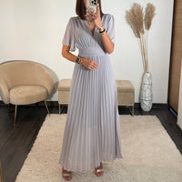 ROBE LONGUE GRISE KARENE - La Petite Somptueuse