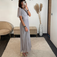 ROBE LONGUE GRISE KARENE - La Petite Somptueuse