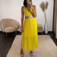 ROBE LONGUE JAUNE AMBRE - La Petite Somptueuse