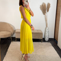 ROBE LONGUE JAUNE AMBRE - La Petite Somptueuse