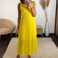 ROBE LONGUE JAUNE AMBRE - La Petite Somptueuse