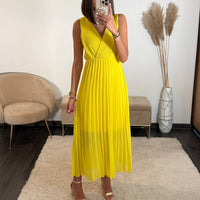 ROBE LONGUE JAUNE AMBRE - La Petite Somptueuse