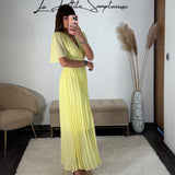 ROBE LONGUE JAUNE KARENE - La Petite Somptueuse