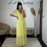 ROBE LONGUE JAUNE KARENE - La Petite Somptueuse