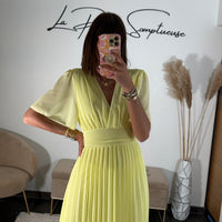 ROBE LONGUE JAUNE KARENE - La Petite Somptueuse
