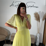 ROBE LONGUE JAUNE KARENE - La Petite Somptueuse