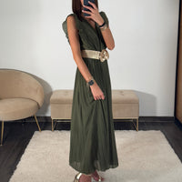 ROBE LONGUE KAKI GABRIELLE - La Petite Somptueuse