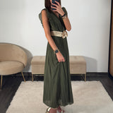 ROBE LONGUE KAKI GABRIELLE - La Petite Somptueuse